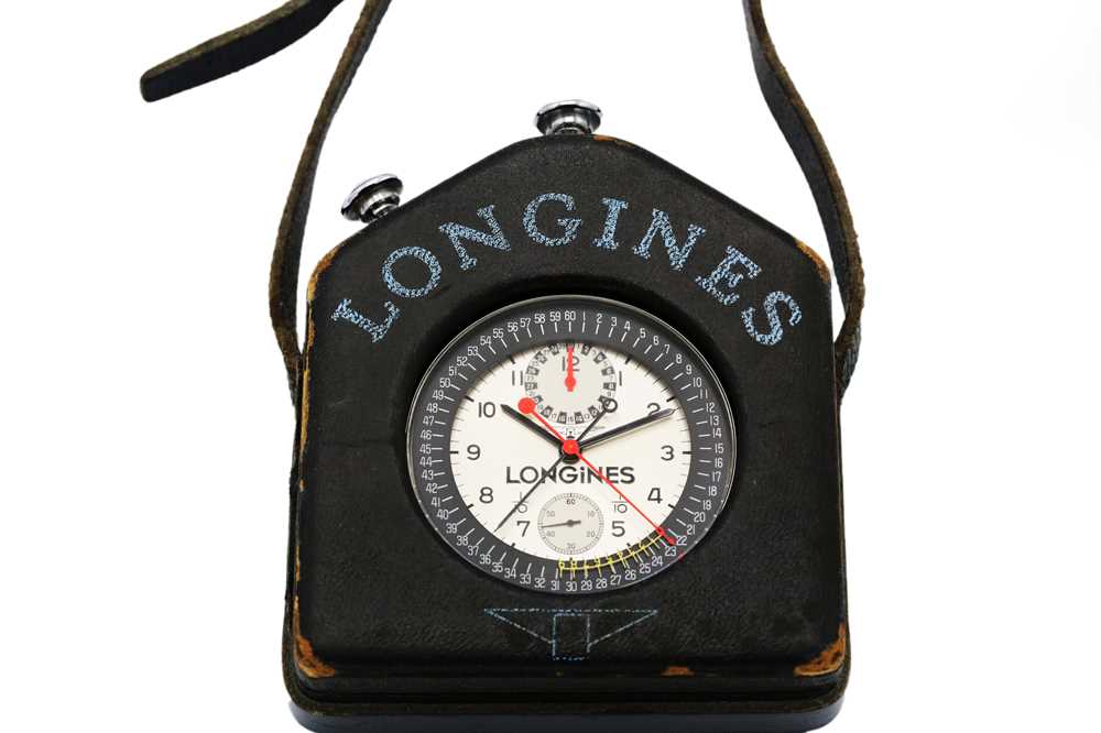 A RARE OFFICIAL LONGINES SPLIT SECONDS STOP WATCH CHRONOGRAPH FOR THE OLYMPICS IN 1987