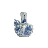 A CHINESE BLUE AND WHITE KRAAK PORCELAIN KENDI.