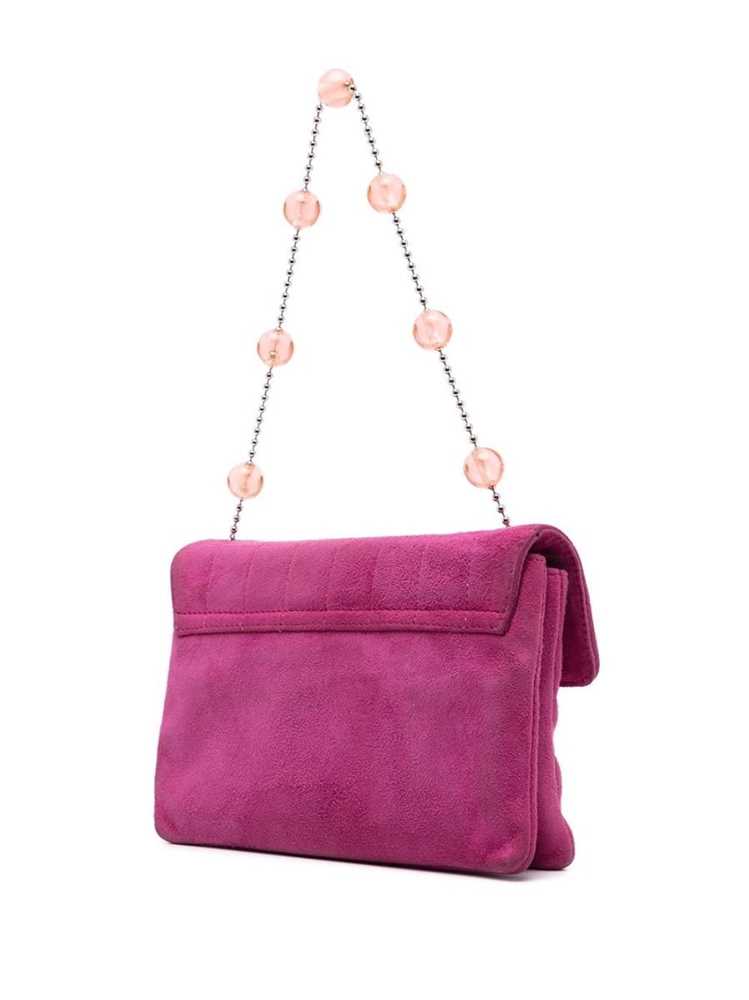 Chanel Fuchsia Chocolate Bar Flap Bag - Image 2 of 6