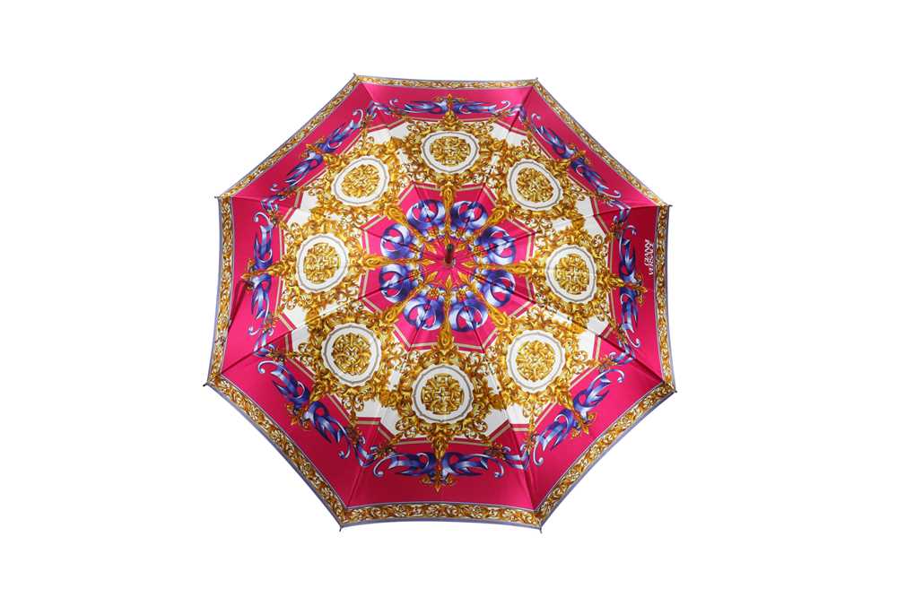 Gianni Versace Pink Brocade Print Umbrella - Image 6 of 11