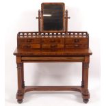 A William IV mahogany dressing table,