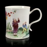 A small Worcester tankard, circa 1755-56,