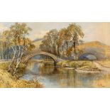 John Syer (1815-1885)/Bridge Over A River/signed/watercolour,