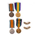 British War Medal (2) (236048 Pte. R.C. Clift. Glouc. Yeo. /Ernest R. Foster), Victory Medal (2) (2.