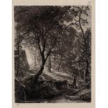 Samuel Palmer (1805-1881)/The Herdsman's Cottage/numbered x in pencil to top right margin/etching,