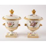 A pair of Chamberlains Worcester dessert tureens and covers, 20.
