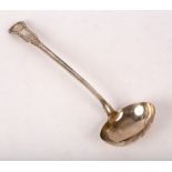 A Victorian provincial silver soup ladle, Robert Williams (Bristol) assayed Exeter 1844,