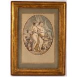 Follower of Boucher/Cupid and the three Graces/watercolour, 21.