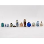 A small collection of Chinese snuff bottles,