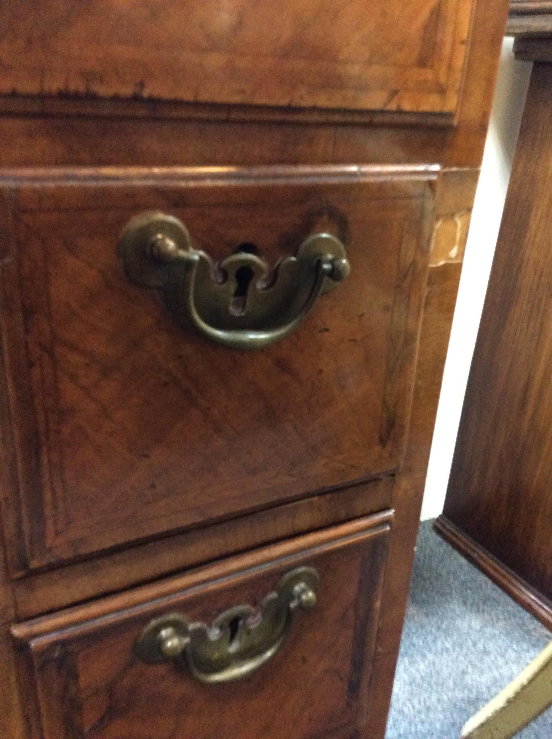 A George I style walnut veneer kneehole writing desk, circa 1720, - Image 5 of 6