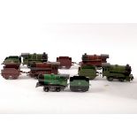 Five Hornby 0-gauge clockwork 040 locomotives,