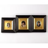 Three framed porcelain plaques, probably Vienna, circa 1900,
