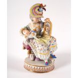 A Meissen figure, emblematic of sight,