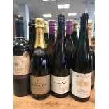 Mixed Lot: Champagne Henriout Souverain (2 bottles) and various bottles of white wine,