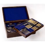 A canteen of silver plated flatware, Walker & Hall,