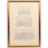 Joseph Farington RA (1747-1821)/Studies of Launceston, Cornwall/three pencil drawings,