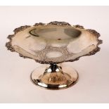 An Edwardian silver tazza, Cooper Brothers & Sons, Sheffield 1906 with wavy rim, 21cm diameter,