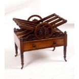 A William IV mahogany music Canterbury after the design by John Claudius Loudon,