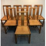 A set of eight oak dining chairs by William Garvey studio CONDITION REPORT: All