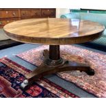 A William IV rosewood centre table,