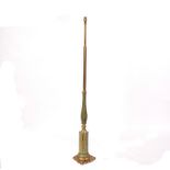 A gilt brass and simulated onyx standard lamp,