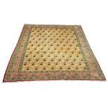 A Persian Qum wool and silk carpet, mid 20th Century,