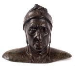 A bronze bust of Dante, 31.