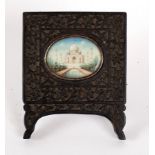 A Company School miniature of the Taj Mahal, watercolour on ivory,