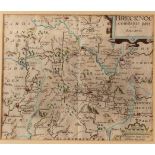 Christopher Saxton/Brecknoc/Glamorgan/two hand coloured maps,