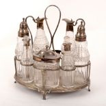 A George III silver cruet stand, Robert & David Hennell, London 1796,