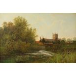 Allan/Tewkesbury Abbey/oil on canvas, 49.