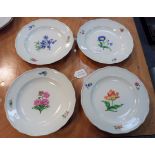 A set of eight Meissen dessert plates, circa 1820,