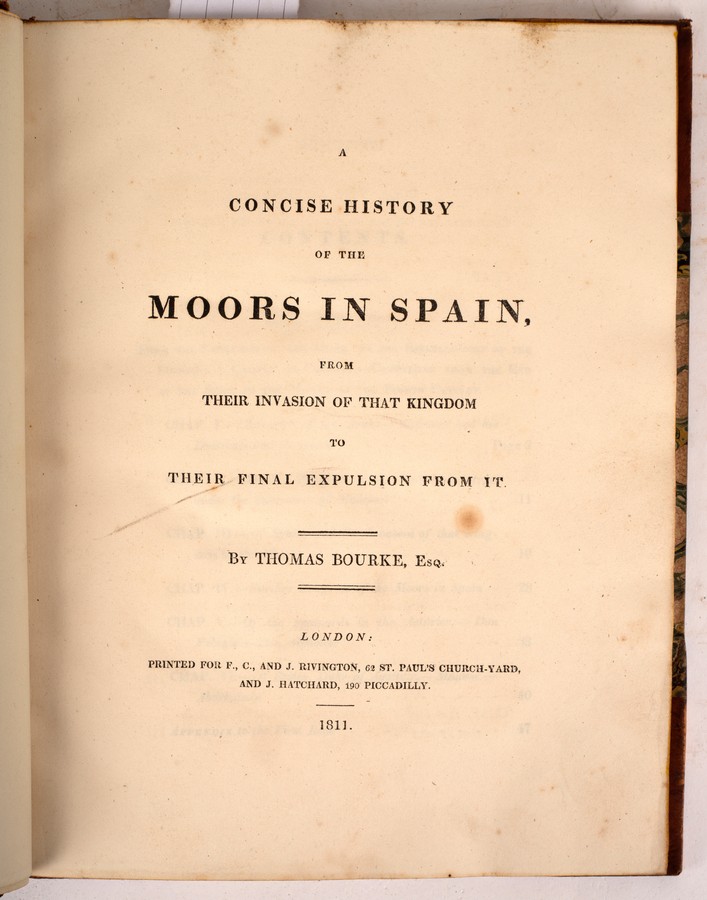 Bourke, Thomas. A Concise History of the Moors in Spain, 1811 - Moore, James. - Bild 2 aus 2