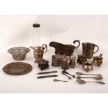 A quantity of silver, various dates and makers, to include a sauce boat, London 1909,