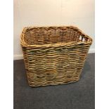 A country house wicker log basket,