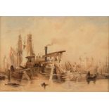 Clarkson Stanfield (1793-1867)/Ships at Anchor/signed lower right/watercolour,