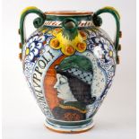 An Italian wet drug jar, 20th Century, for Sy De Luppoli, with portrait bust and bearing date 1531,