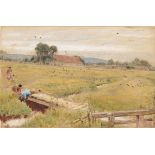 Albert Goodwin RWS (1845-1932)/Boxley Abbey/monogrammed lower left/watercolour, 11cm x 16.