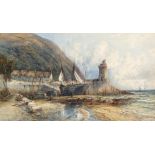 John Syer (1815-1885)/Lynmouth Harbour/a pair/signed and dated 1882/watercolour,