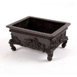 A Japanese bronze planter/siuban, Meiji period,