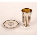 A Victorian silver travelling Communion set, Nathaniel Mills, Birmingham 1848 comprising a chalice,