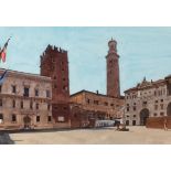 John Newberry (born 1934)/Piazza Signori/signed/watercolour,
