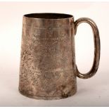 A Victorian silver mug, GMJ, London 1887,