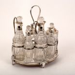 A George III silver cruet stand, possibly Robert, David & Samuel Hennell, London circa 1802,