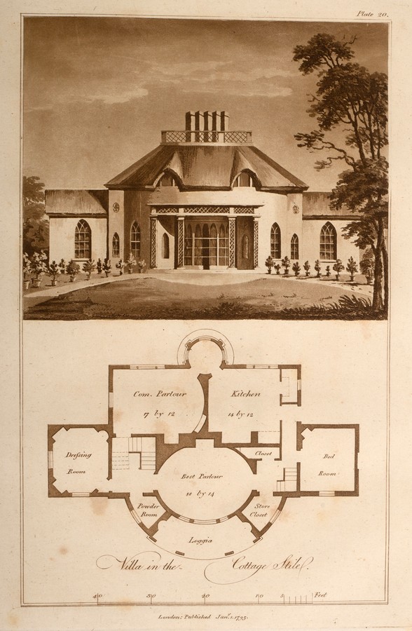 Plaw, John. Ferme Ornee; Or, Rural Improvements, New Edition, 1803. 4to., orig. boards.