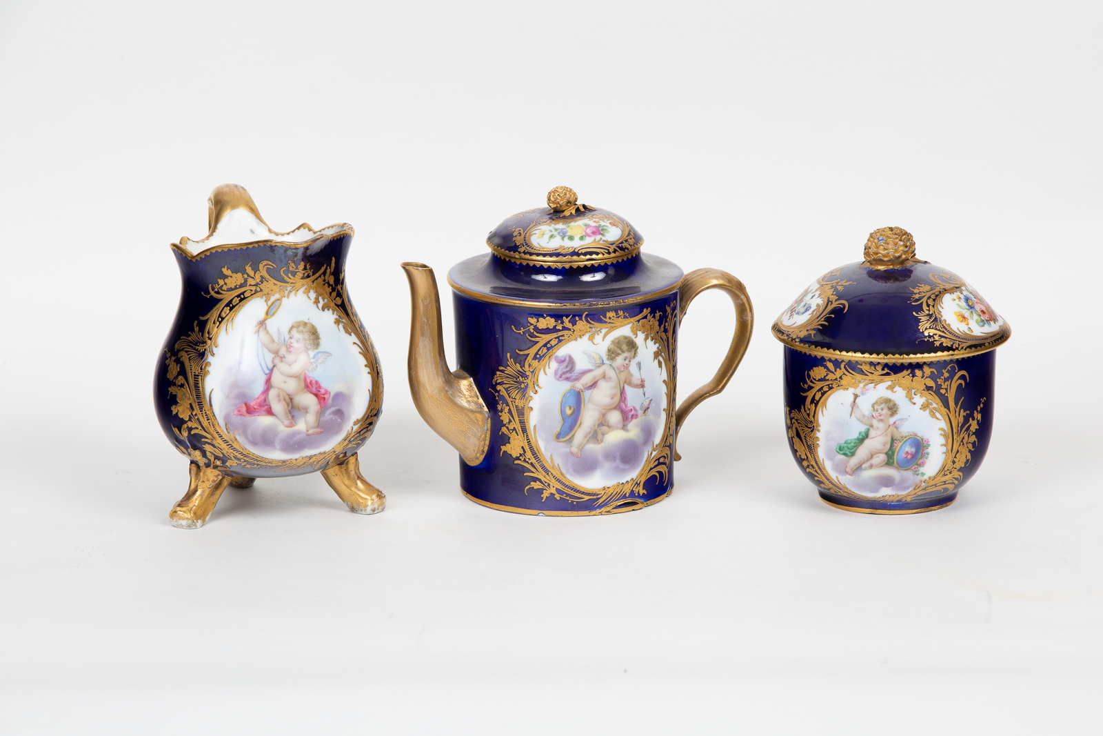 A Sèvres style cased coffee service, circa 1840, - Image 2 of 22