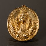A gilt metal cast copy of the Elizabeth I 'Dangers Averted' medal,