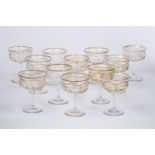 A set of twelve engraved and gilt champagne coupes CONDITION REPORT: This is