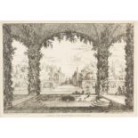 By and after Abraham Genoels (Flemish 1640-1723)/A Vaulted Bath/etching, 16cm x 22.