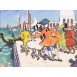 Erik Larsen (1902-1975)/Carneval in Venedig/watercolour,